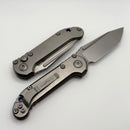 Microtech Marfione Select LUDT Gen III Slab Side Titanium Handles w/ Blue Accents & Stonewash Tanto 1136-10MS3