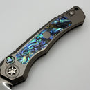 Heretic Knives Custom Wraith Auto V4 w/ Abalone Inlays & Hand Ground Mirror M390 Tanto Blade (Consignment)