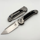 Microtech Marfione Select LUDT Gen III Titanium w/ Textured Inlaid Handles w/ Blue Accents & Stonewash Tanto 1136-10MS4