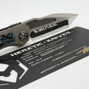 Heretic Knives Custom Wraith Auto V4 w/ Abalone Inlays & Hand Ground Mirror M390 Tanto Blade (Consignment)
