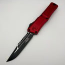 Pre-Owned Microtech Knives Combat Troodon Gen III Black tactical Interceptor w/ Red Handle Signature Series 1217-1RDS