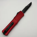 Pre-Owned Microtech Knives Combat Troodon Gen III Black tactical Interceptor w/ Red Handle Signature Series 1217-1RDS