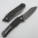 Hawk Designs Talon w/ Black Dunes Fat Carbon Overlay Handles ZirBlast/Tumbled & M390