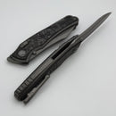 Hawk Designs Talon w/ Black Dunes Fat Carbon Overlay Handles ZirBlast/Tumbled & M390