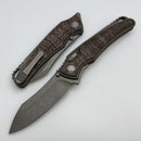 Hawk Designs Talon w/ Uni Copper Fat Carbon Overlay Handles ZirBlast/Tumbled & M390