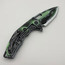 Pre-Owned Heretic Knives Medusa Negative Cel Shade Toxic Green Handles w/ MagnaCut H009-NCS-TX
