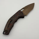 Pre-Owned Heretic Knives Medusa Blood Red Carbon Fiber Handle w/ Recurve Bronze MagnaCut H012-7A-RD/CC