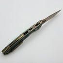 Microtech Marfione Select Amphibian RAM LOK Antique Green Frag Titanium Handles & Bronze M390MK & Bronzed Accents 137RL-13FRMS1 (Consignment)