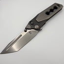 Pre-Owned Poikilo Blade Task Cyberkuza S1 Stonewash Titanium Handles w/ Pearlescent Stonewash M398 Pattern B