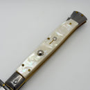 Frank B Italian Stiletto 11" w/ Bayonet Single Edge Blade & Mother of Pearl Handle (Consignment)