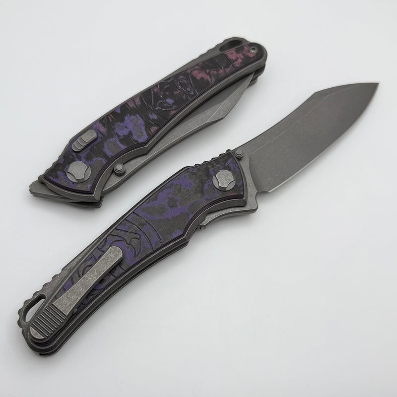 Black Hawk Talon ガスガン Hawk Designs Talon w/ Purple Haze Fat Carbon Overlay Handles ZirBlast/