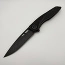 Pre-Owned Custom Knife Factory Sukhoi-5 Blackwash Titanium Handles w/ Crystal Ti Backspacer & M398