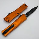 Microtech Knives Combat Troodon Gen III Black Double Edge Partial Serrated & Orange 1142-2OR