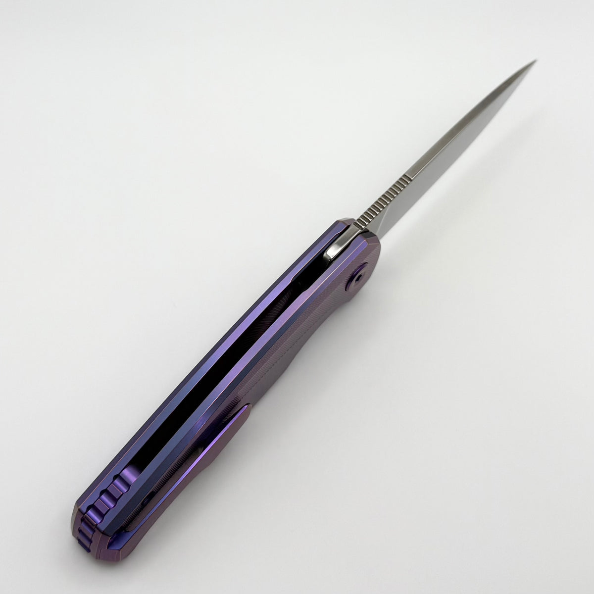Holt Bladeworks Morpheus w/ Burnished Checkered Titanium Handles & Cru