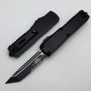 Microtech UTX-85 Gen IV w/ Black Handle & Black Part Serrated T/E M390MK 12334-2T