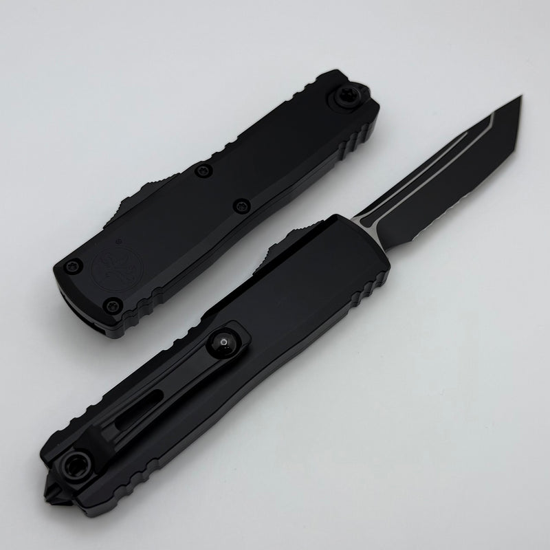 Microtech UTX-85 Gen IV w/ Black Handle & Black Part Serrated T/E M390MK 12334-2T