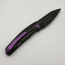 Pre-Owned Poikilo Blade Zen S3 Blackened Titanium Handles w/ Purple Ti Accents & DLC Pearlescent Stonewash M398