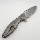 Koenig Arius Flipper with Titanium Handles & M390 Brightwashed w/PF (Consignment)