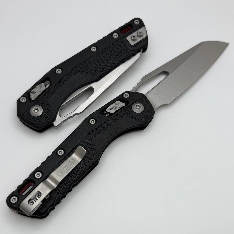 Microtech Knives MSI RAM LOK Black Polymer Injection Molded w/ Red Back Strap & M390MK 210T-10PMBK-A5