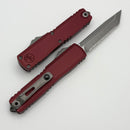 Microtech UTX-70 Gen IV w/ Merlot Handle & Full Serrated Apocalyptic T/E M390MK 11494-12APMR