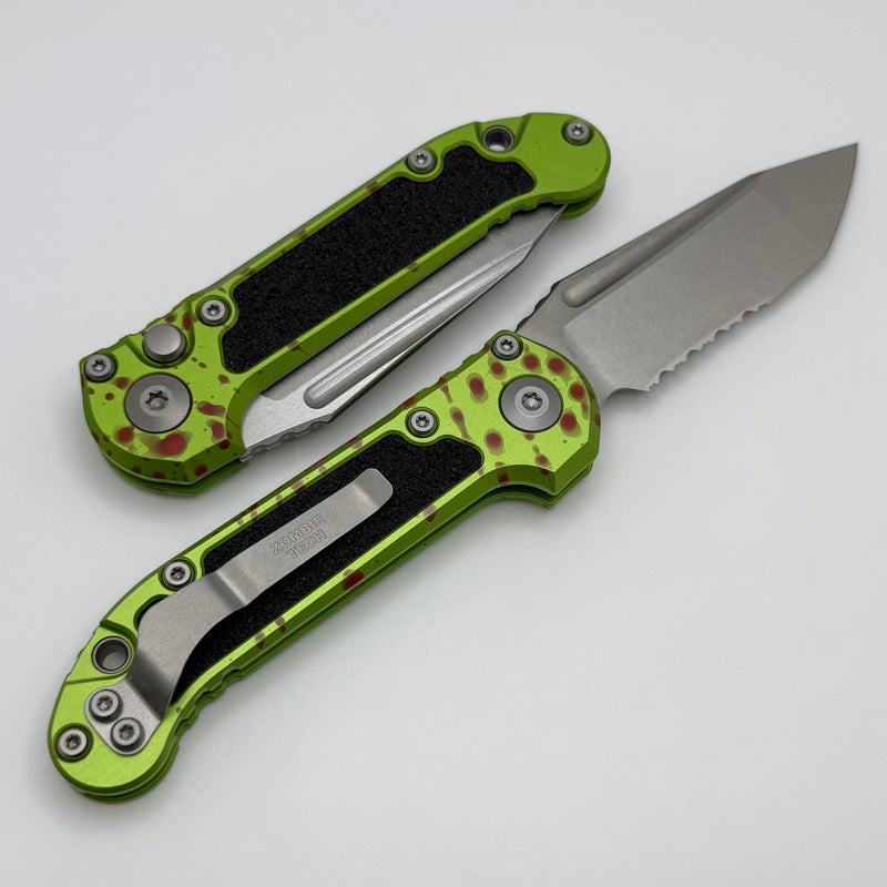 Microtech Knives LUDT Gen III Zombie Tech Tanto Partial Serrated 1136-11Z