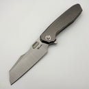 Pre-Owned Reate Knives Mantis Milled Titanium Handles w/ Belt Satin Elmax