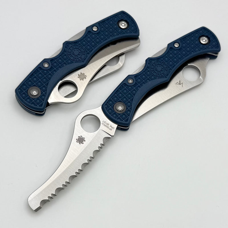 Spyderco Dyad Jr Lightweight Blue FRN Handles w/ CPM-SPY27 Blades Sprint Run C39P&SCBL