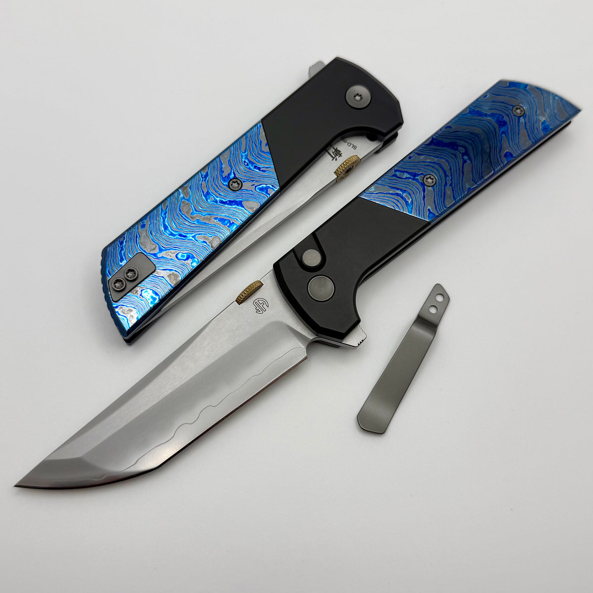 North Mountain Blade Chop2 w/ Zirconium Titanium Damascus Handles & SL