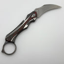 Poikilo Blade Thorny Devil w/ Titanium Red Fat Carbon Inlaid Handles & Dark Stonewash M398