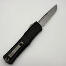 Pre-Owned Microtech Knives Combat Troodon Gen III Stonewash Single Edge w/ Black Handle 1143-10
