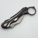 Poikilo Blade Thorny Devil w/ Titanium Red Fat Carbon Inlaid Handles & Dark Stonewash M398