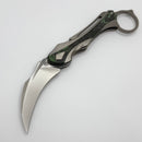 Poikilo Blade Thorny Devil w/ Titanium Green Fat Carbon Inlaid Handles & Pearlescent Stonewash M398