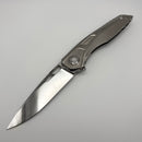 Pre-Owned Custom Knife Factory Sukhoi-5 Polished Titanium Handles w/ Crystal Ti Backspacer & Mirror M398
