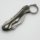 Poikilo Blade Thorny Devil w/ Titanium Green Fat Carbon Inlaid Handles & Pearlescent Stonewash M398