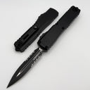 Microtech Ultratech Gen IV D/E Tactical Partial Serrated w/ Black Handle 11224-2T