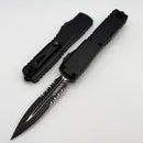 Microtech Ultratech Gen IV D/E Tactical Partial Serrated w/ Black Handle 11224-2T