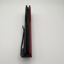 Pre-Owned Pro-Tech Vero Designs Synapse Auto w/ Red Linen Micarta/Aluminum Handle & Black Lip Pearl Button w/ DLC MagnaCut