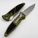 Microtech Socom Elite Auto OD Green Handles w/ S/E Partial Serrated Stonewash 160A-11OD