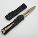 Heretic Knives Colossus Custom D/E Bronze Cracked Ice M390 & Crocodile Inlaid Aluminum Handle