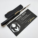 Heretic Knives Colossus Custom D/E Bronze Cracked Ice M390 & Crocodile Inlaid Aluminum Handle