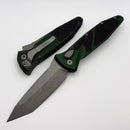 Microtech Socom Elite Auto Emerald Green Handles w/ Apocalyptic Tanto 161A-10APEG