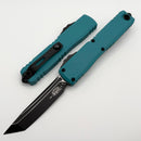 Microtech Ultratech Gen IV T/E Black Standard w/ Cyan Handle 11234-1CN