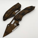 Microtech Borka Stitch Auto Partial Serrated Plague Outbreak Signature Series 169-2PLOBS