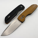 Pro-Tech Vero Designs Synapse Auto w/ Natural Linen Micarta/Aluminum Handle & Stonewash MagnaCut