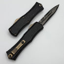 Microtech Knives Marfione Select Hera II Mini Baker Forge IceStorm Damascus Bayonet w/ Black Claw Burst Deep Engraved Handle Signature Series 1701M-16MS5