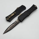 Microtech Knives Marfione Select Hera II Mini Baker Forge Damascus Bayonet w/ Black Claw Burst Deep Engraved Handle Signature Series 1701M-16MS4