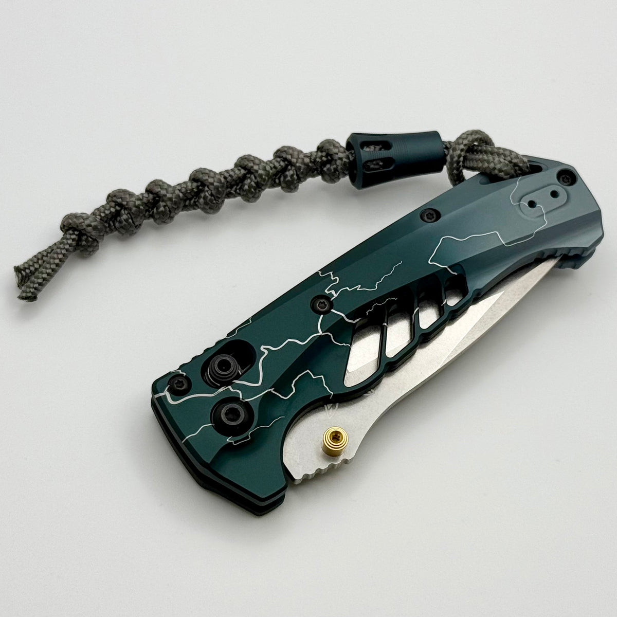 Benchmade Mini Adira Abel Dark Waters Aluminum Handle w/ Stonewash Mag