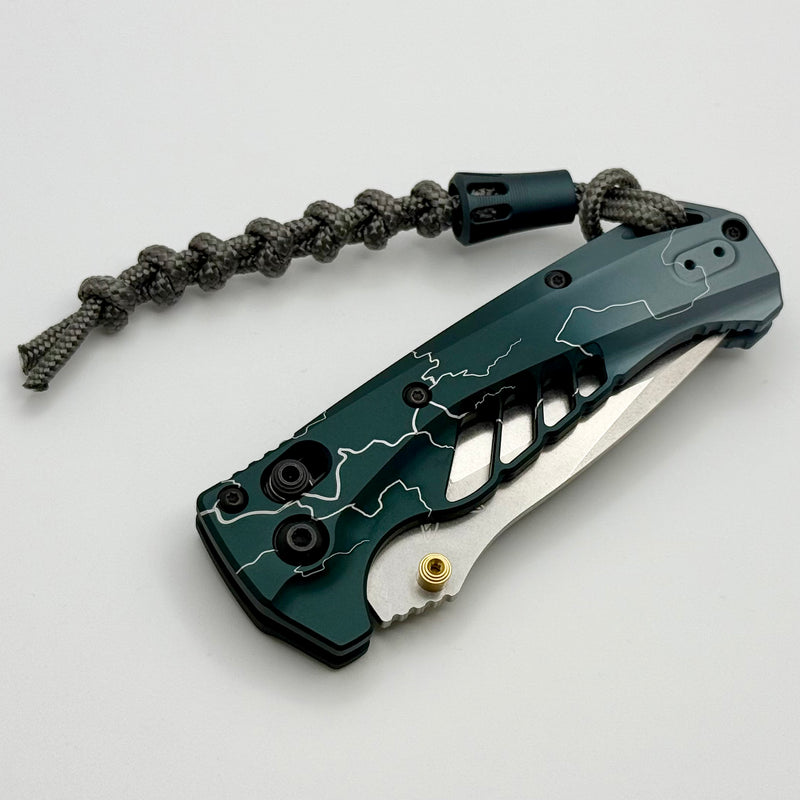 Benchmade Mini Adira Abel Dark Waters Aluminum Handle w/ Stonewash Mag