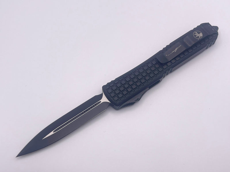 Pre-Owned Microtech Ultratech Frag w/ Double Edge Black Tactical Standard 122-1TFRS