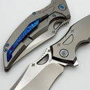 Rike Knife S05 Titanium Gray Framelock w/ M390 Blade
